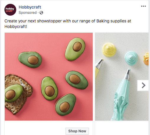 Image of Sponsored feed showing avocados on toast